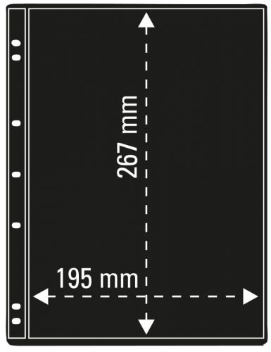 Prinz PRO-FIL-SYSTEM Einsteckblätter Schwarz 1 Streifen, beidseitig, 5erPack Neu
