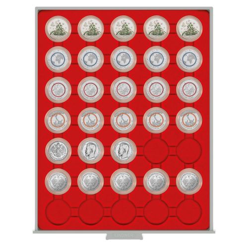 Lindner Münzbox Standard mit 35 Fächern für Münzkapseln mit Außen-Ø34mm 2535 Neu