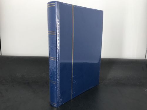 Leuchtturm Einsteckbuch Blau DIN A4 30 Blätter 60 schwarze Seiten Neu