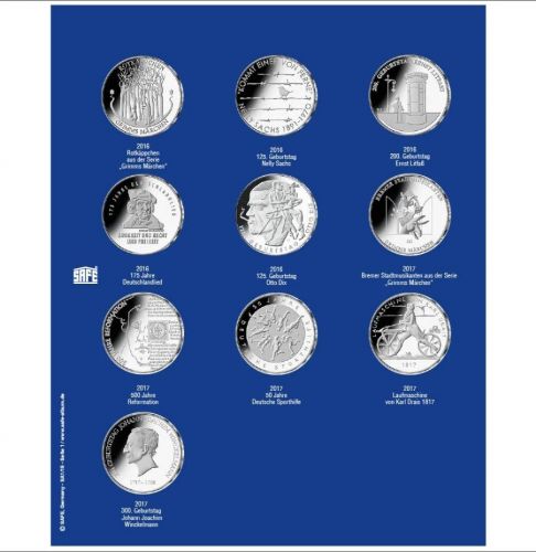 Safe Nachtragsblatt TOPset für 20 Euro Münzen (2016-2017) Nr. 7312-1 Neu