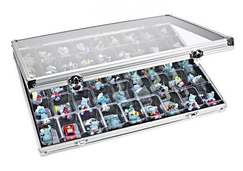 Lindner Alu-Sammelvitrine mit 45 Fächern (36 x 49 mm) 4890-45 Neu