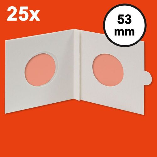 Hartberger Münzrähmchen 53 mm, selbstklebend (25er Packung) 8320053 Neu