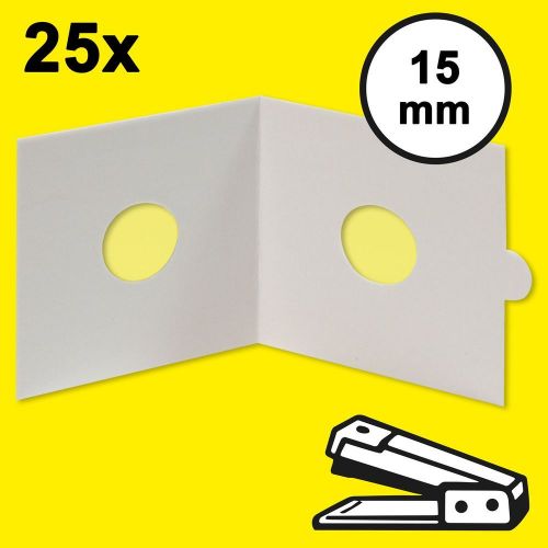 Hartberger Münzrähmchen 15 mm, zum Heften (25er Packung) 8330015 Neu