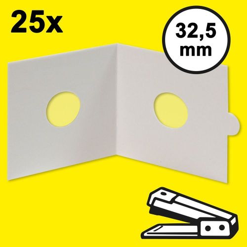 Hartberger Münzrähmchen 32,5 mm, zum Heften (25er Packung) 8330325 Neu