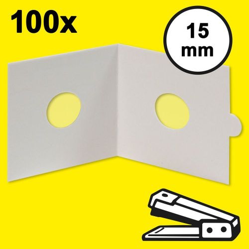 Hartberger Münzrähmchen 15 mm, zum Heften (100er-Packung) 8332015 Neu