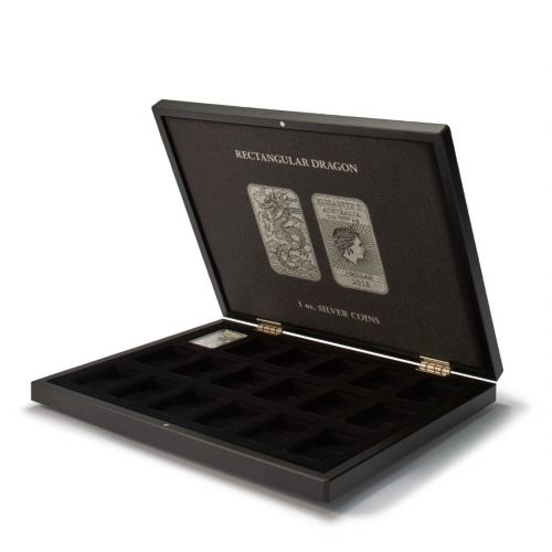 Leuchtturm Münzkassette Volterra für 18 Silbermünzen "Dragon“ 368466 Neu