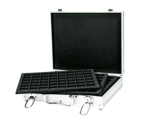 Lindner Münzkoffer S2307-S2148CE mit 6 schwarzen Tableaus für 288 Münzen Neu