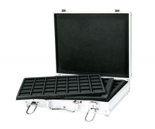 Lindner Münzkoffer S2307-S2135CE mit 6 schwarzen Tableaus für 210 Münzen Neu