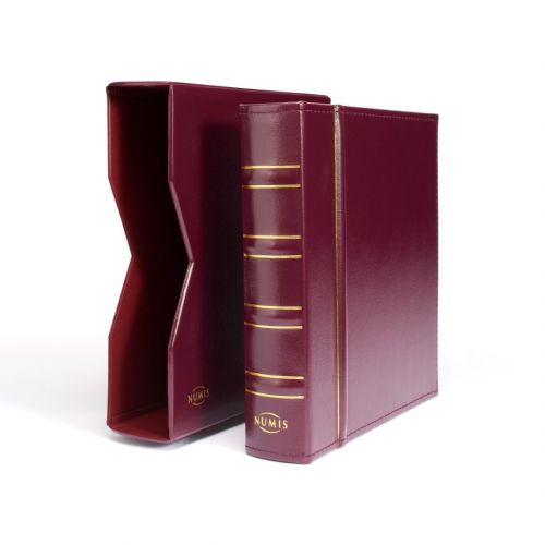 Leuchtturm Ringbinder NUMIS, Classic inkl. Schutzkassette, rot 312262 Neu