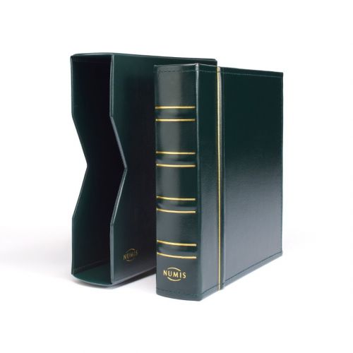 Leuchtturm Ringbinder NUMIS, Classic inkl. Schutzkassette, grün 330847 Neu