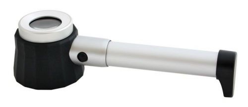 Lindner Alu LED-Aufsetzleuchtlupe mit 10-facher Vergrößerung 7153 Neu