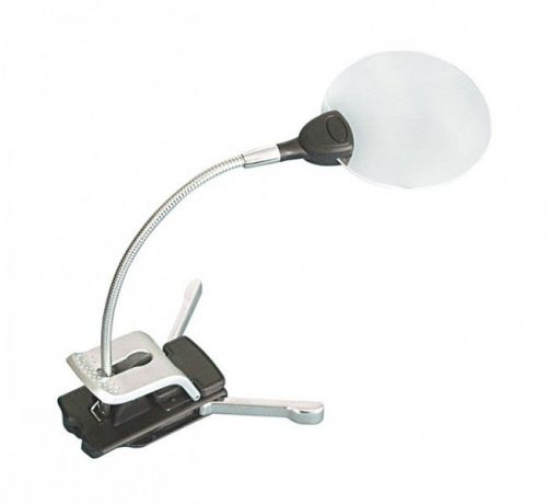 Lindner Randlose Stand-/Klemmlupe mit LED-Beleuchtung 7154 Neu