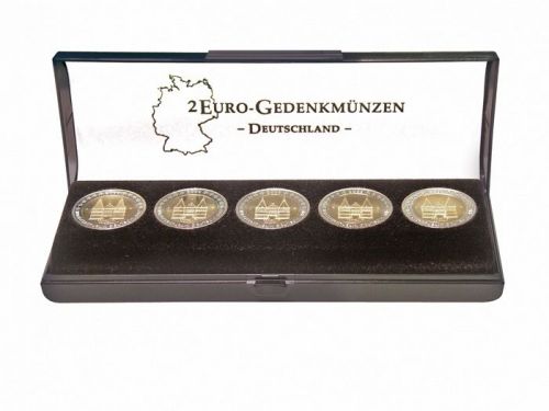 Lindner Münzetui für einen Satz 2 Euro-Gedenkmünzen Deutschland S2090 Neu