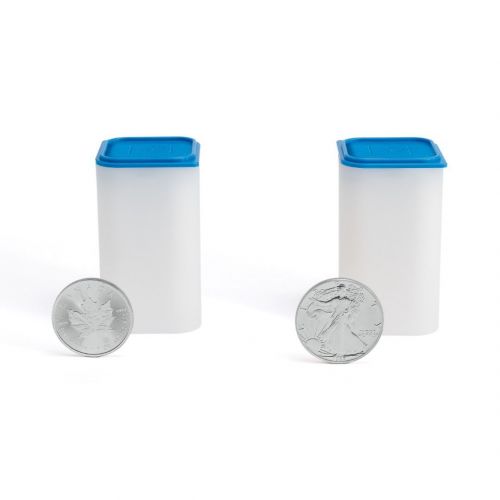 Leuchtturm Sqube Münztube für 20 Münzen von Ø 40-41 mm 371664 Neu