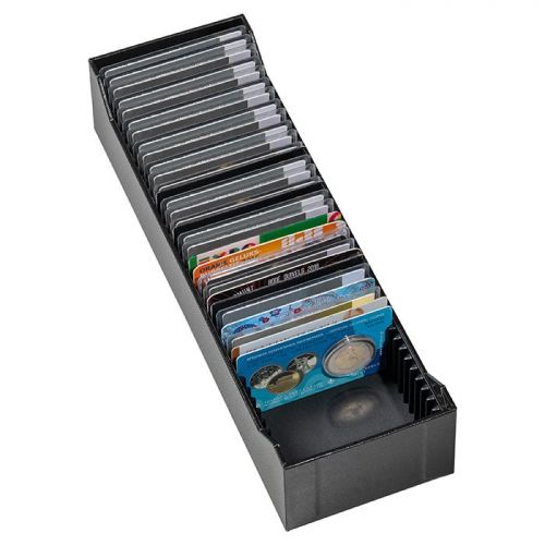 Leuchtturm Archivbox LOGIK für 40 Goldbarren, Querformat, schwarz 365163 Neu