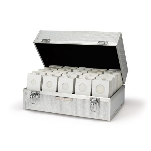 Leuchtturm Münzrähmchen-Sortiment 1.000er, weiß, SKL, inkl. Koffer 344768 Neu
