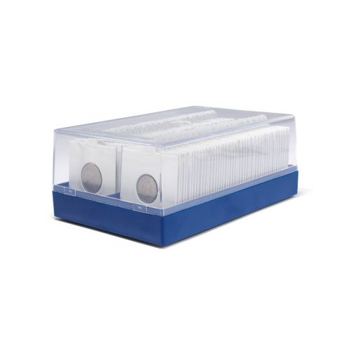 Leuchtturm Kunststoffbox KRBOX für 100 Münzrähmchen, blau 315511 Neu