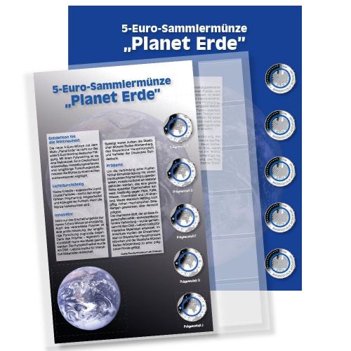 Safe Premium Zusatzblatt für die 5 €-Serie "Planet Erde 2016" Nr. 7360-1 Neu