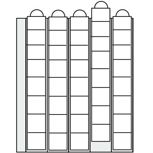 Safe Premium Ergänzungsblätter für 40 Münzen bis 26 mm Ø (5er Pack) 7395PA Neu