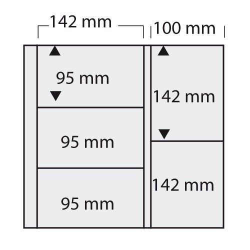 Safe Ergänzungsblätter Weiß für 5 alte Postkarten (5er Pack) Nr. 6023 Neu