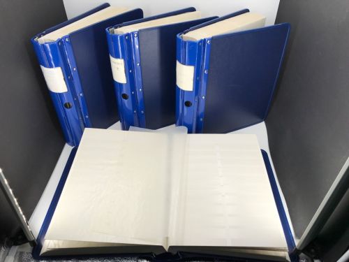 Lindner Schraubbinder Blau mit je 25 Einsteckblättern neuwertig