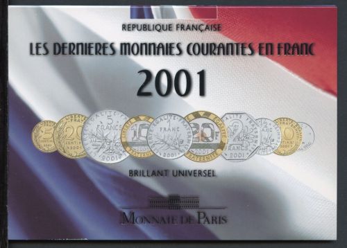 Frankreich Kursmünzensatz 2001 BU