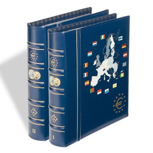 Leuchtturm Münzalbum Blau VISTA, Band 1 und 2" Alte und neue Länder" 341042 Neu