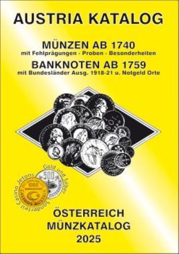 Austria Netto Katalog (ANK) Münzen Österreich 2025 Neu