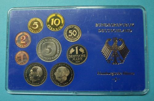 Bund 1977 KMS/ Kursmünzensatz "J" PP