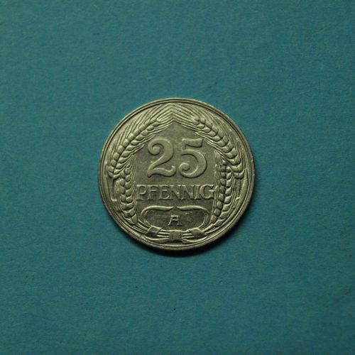 Kaiserreich 1910 A 25 Pfennig