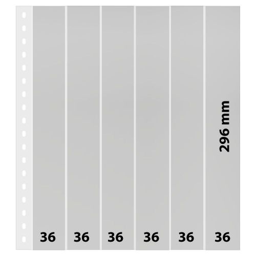 Lindner Klarsichthüllen mit 6 senkrechten Streifen 849P (10er Pack) Neu