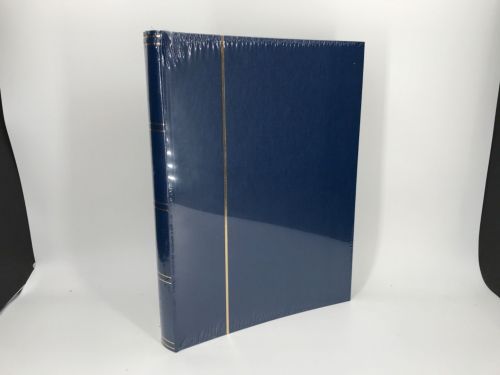 Leuchtturm Einsteckbuch Blau DIN A4 24 Blätter 48 schwarze Seiten Neu