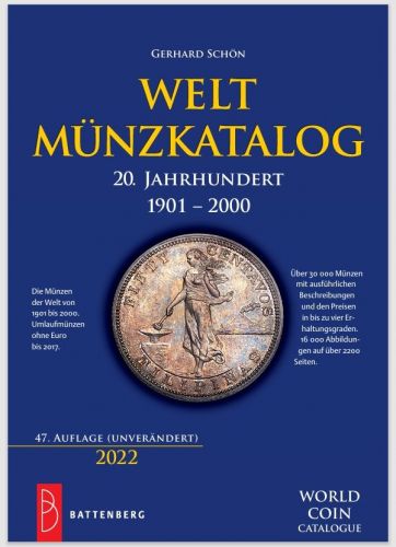 Weltmünzkatalog 20. Jahrhundert 1901–2000-Battenberg Verlag 47. Auflage 2022 Neu