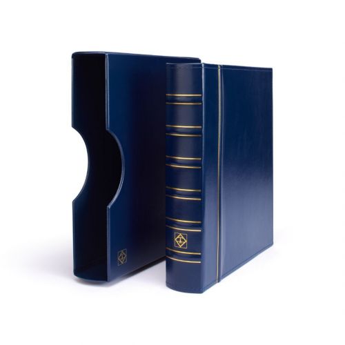 Leuchtturm Ringbinder/ Kassette Blau Grande Classic 301687 neuwertig