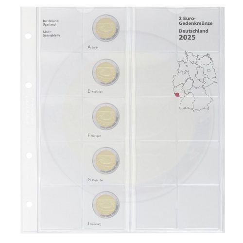 Lindner Vordruckblatt Karat "Saarland 2025" 1114-3 Neu