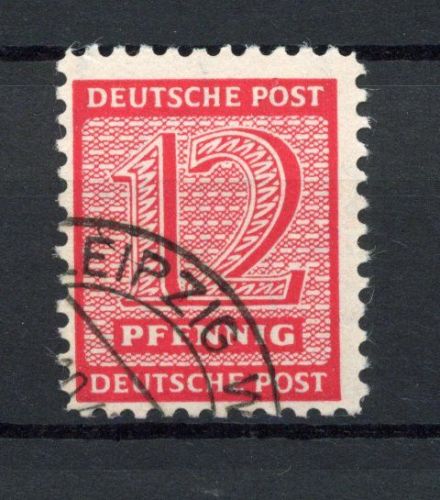 SBZ West-Sachsen MiNr. 123 X gestempelt geprüft Ströh