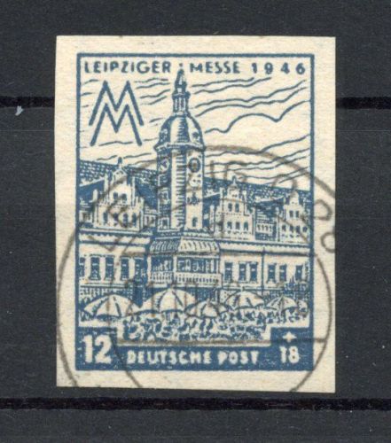 SBZ West-Sachsen MiNr. 163 B Y a gestempelt geprüft Ströh