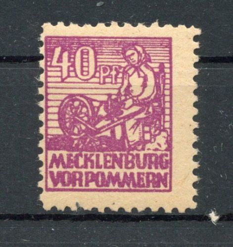 SBZ Mecklenburg-Vorpommern MiNr. 44 y b postfrisch tiefst geprüft Kramp