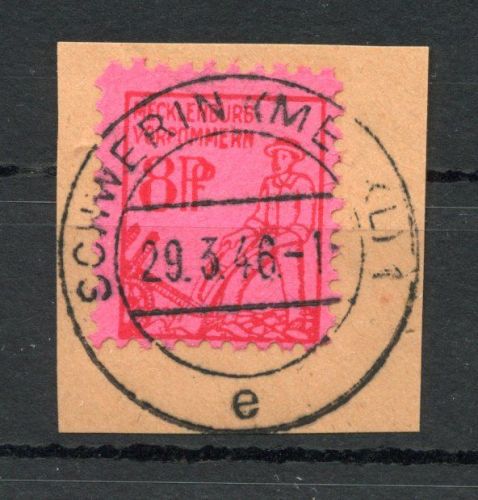 SBZ Mecklenburg-Vorp. MiNr. 11 x b Briefstück tiefst geprüft Kramp