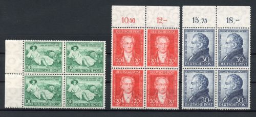 Bi-Zone MiNr. 108-110 postfrisch 4er Blöcke
