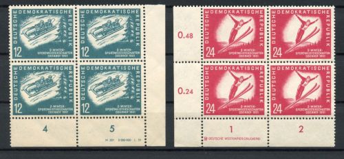 DDR MiNr. 280-281 postfrisch 4er Blöcke