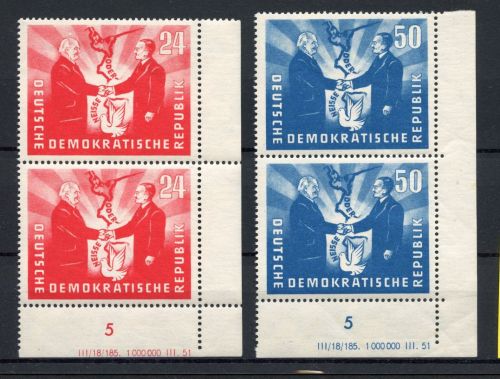 DDR MiNr. 284-285 DV postfrisch im senkr. Paar