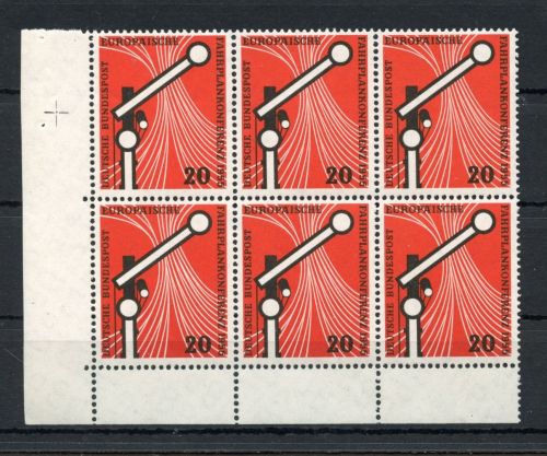 Bund MiNr. 219 postfrisch als 6er Block Eckrand