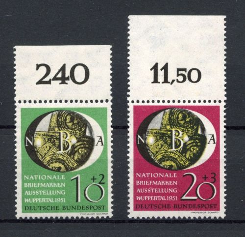 Bund MiNr. 141-142 Oberrand postfrisch