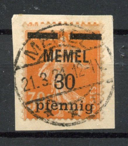 Memel MiNr. 21 x I Briefstück geprüft Erdwin