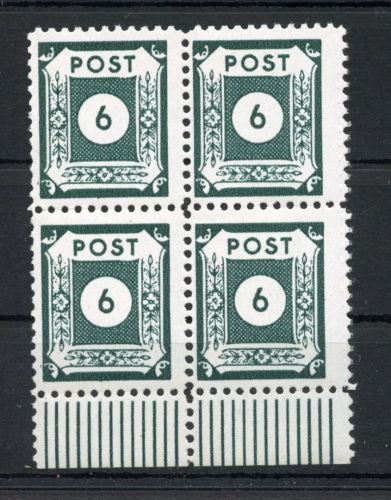 SBZ Ostsachsen MiNr. 43 BII b/ DII postfrisch im 4er Bl. Fotoattest Ströh