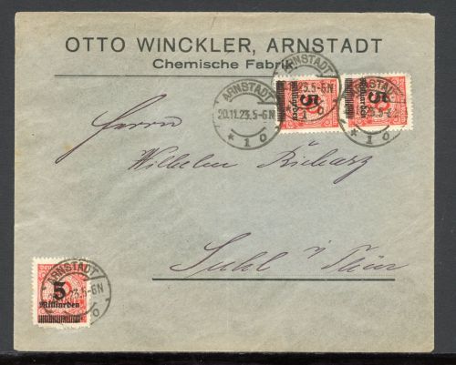 Deutsches Reich MiNr. 334 B Mehrfachfrankatur Fotoattest Oechsner