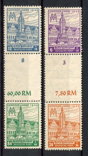 SBZ West-Sachsen MiNr. SZd 7 AY + SZd AYc postfrisch Kurzbefund Jasch