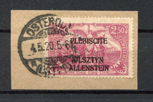 Allenstein MiNr. 12 c Briefstück Kurzbefund Wasels einwandfrei