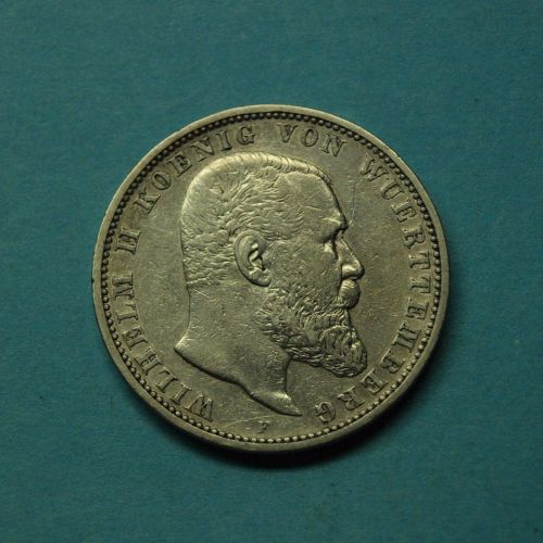 Württemberg 1901 5 Mark Wilhelm II.